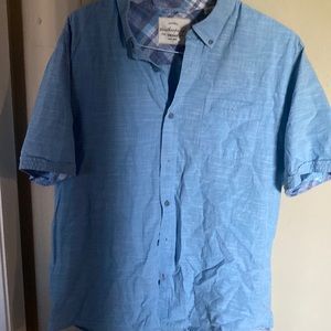Blue button down shirt